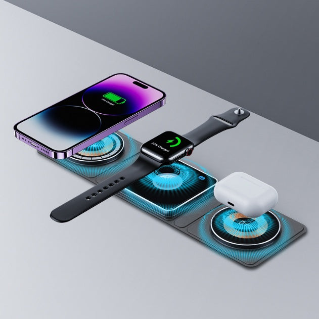 Fold & Go 3-in-1 Magnetic Wireless Charging Station