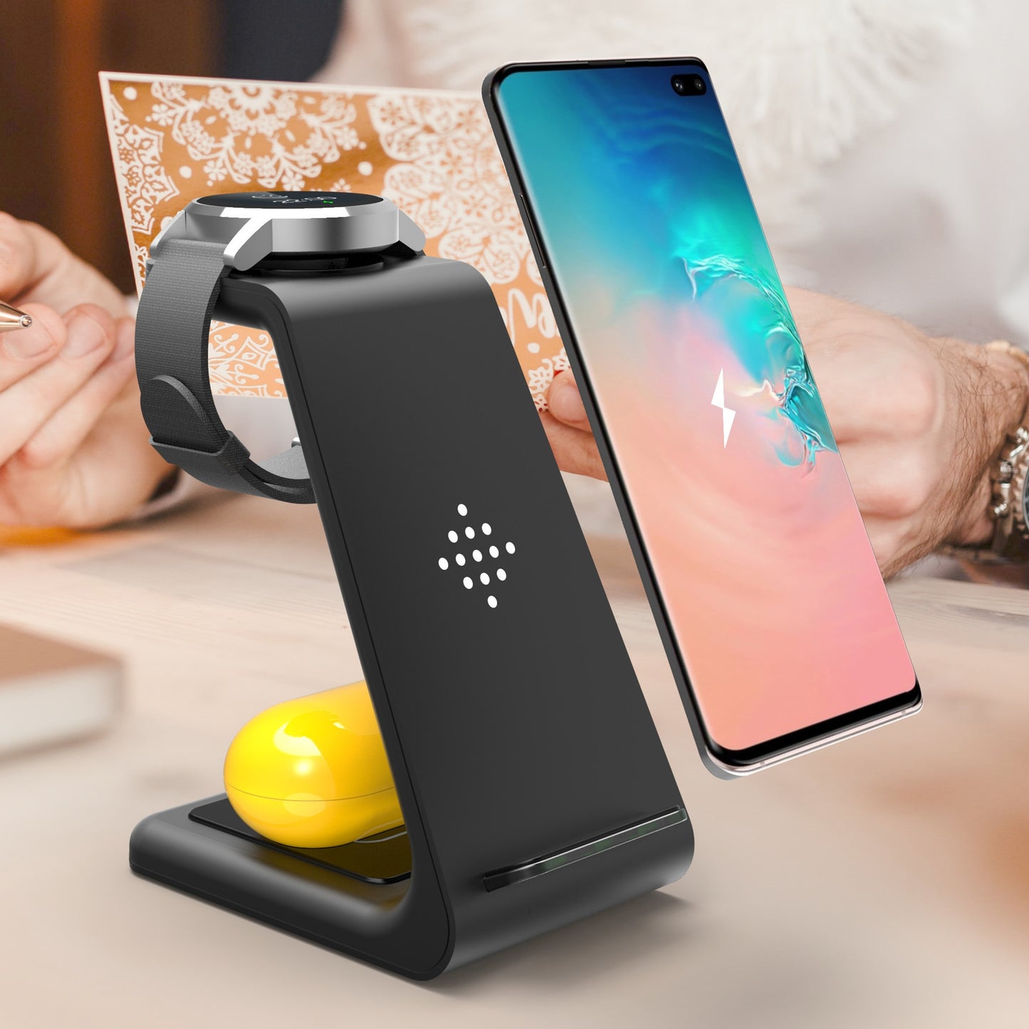 3-in-1 Wireless Charging Station for Apple & Samsung Devices