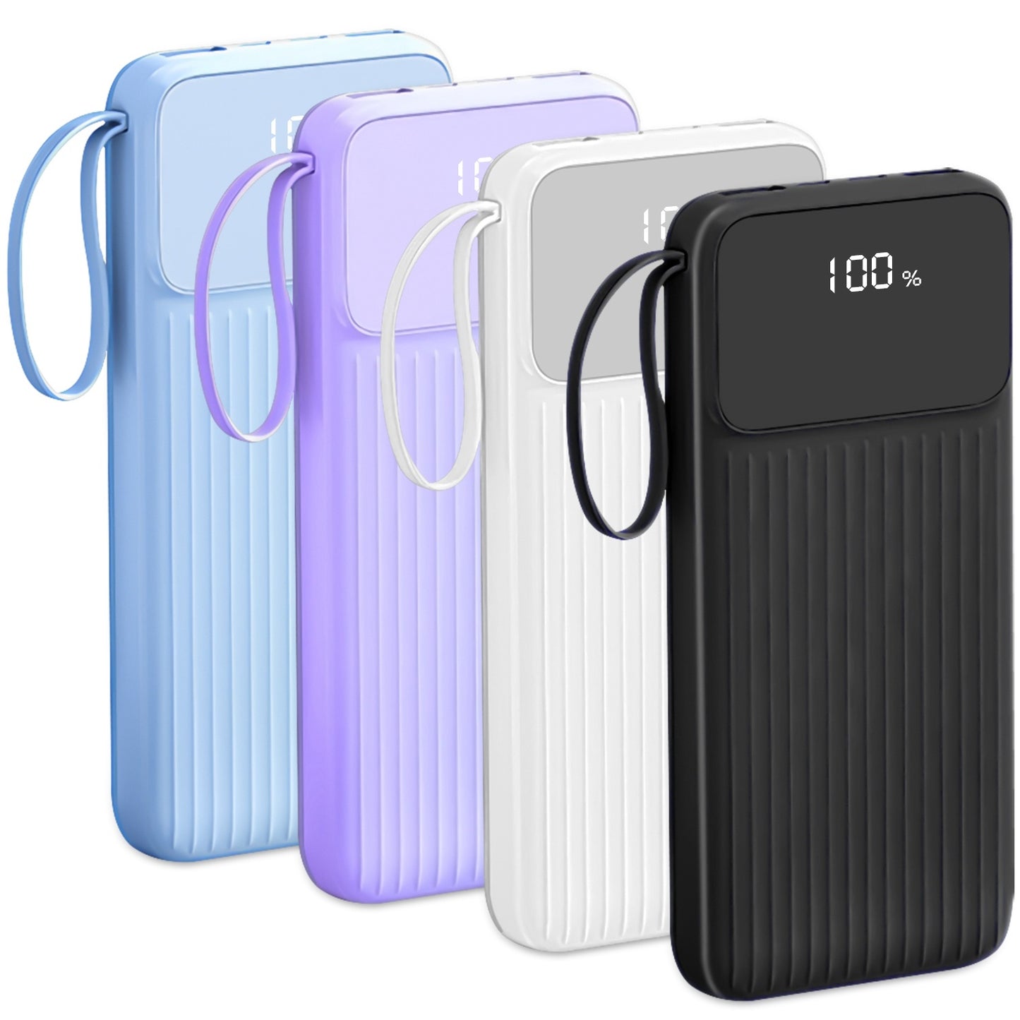 All-in-One 20000mAh Power Bank with Built-in Cables & 22.5W Fast Charging