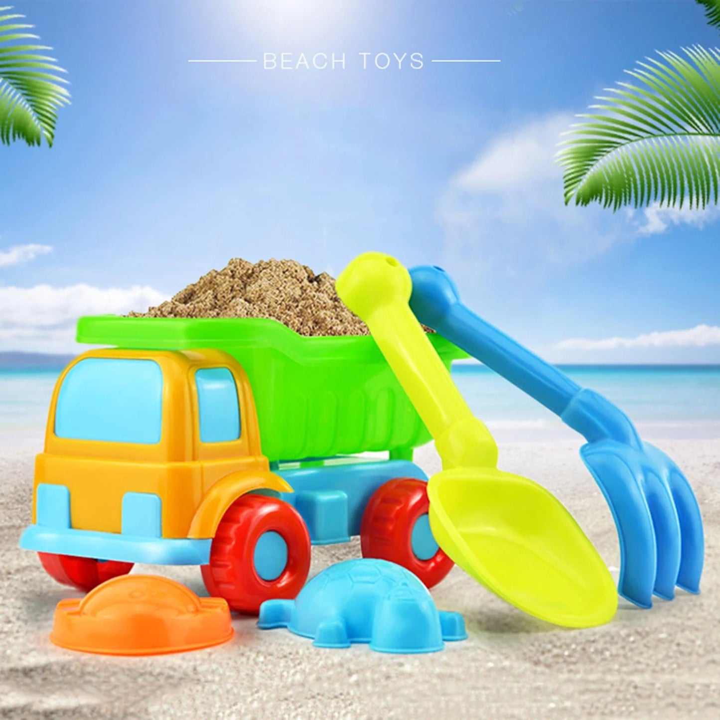 Beach Toys for Kids,5 Piece Beach Toy Sand Set Sand Play Sandpit Toy Summer Outdoor Toy