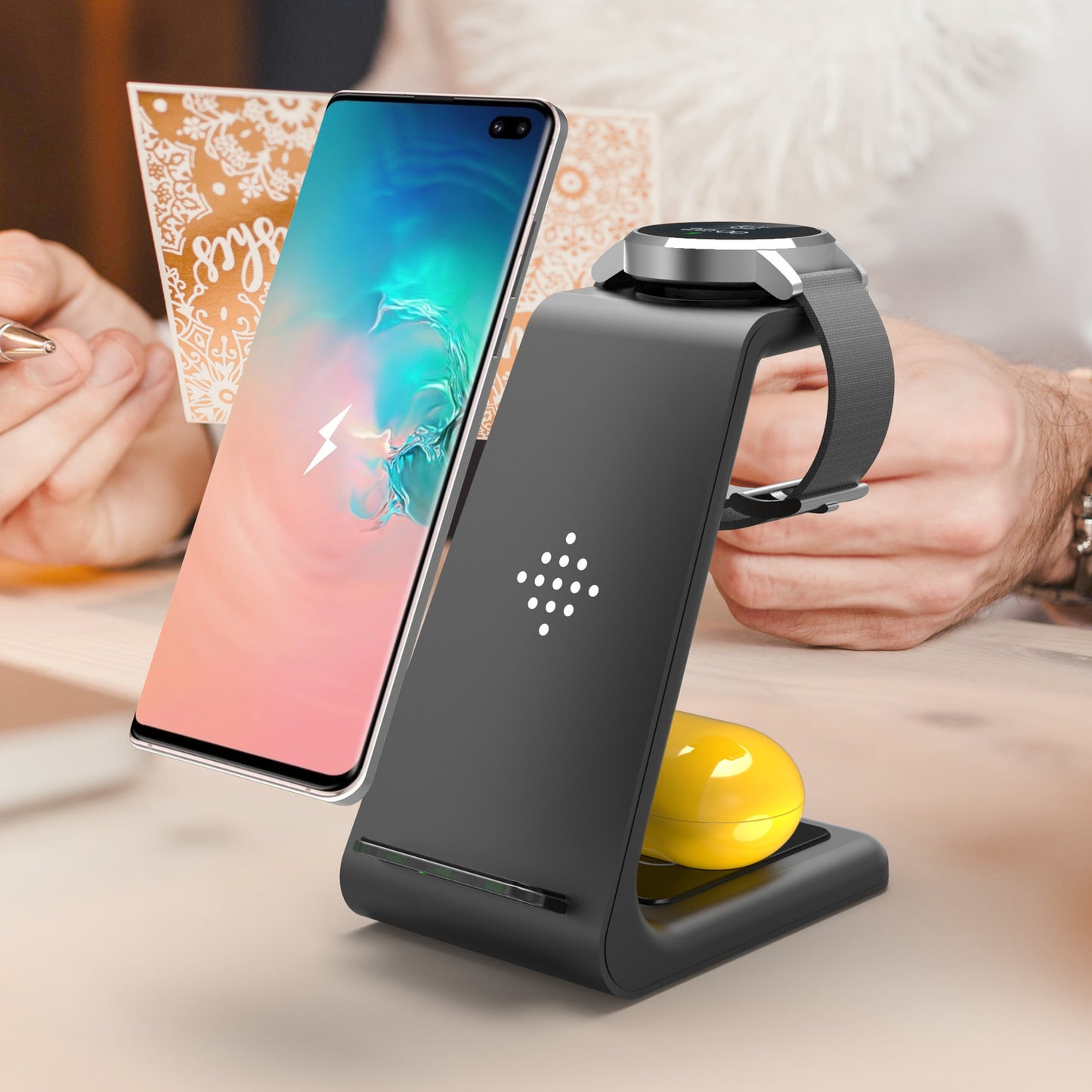 3-in-1 Wireless Charging Station for Apple & Samsung Devices