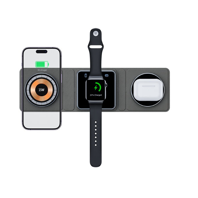 Fold & Go 3-in-1 Magnetic Wireless Charging Station
