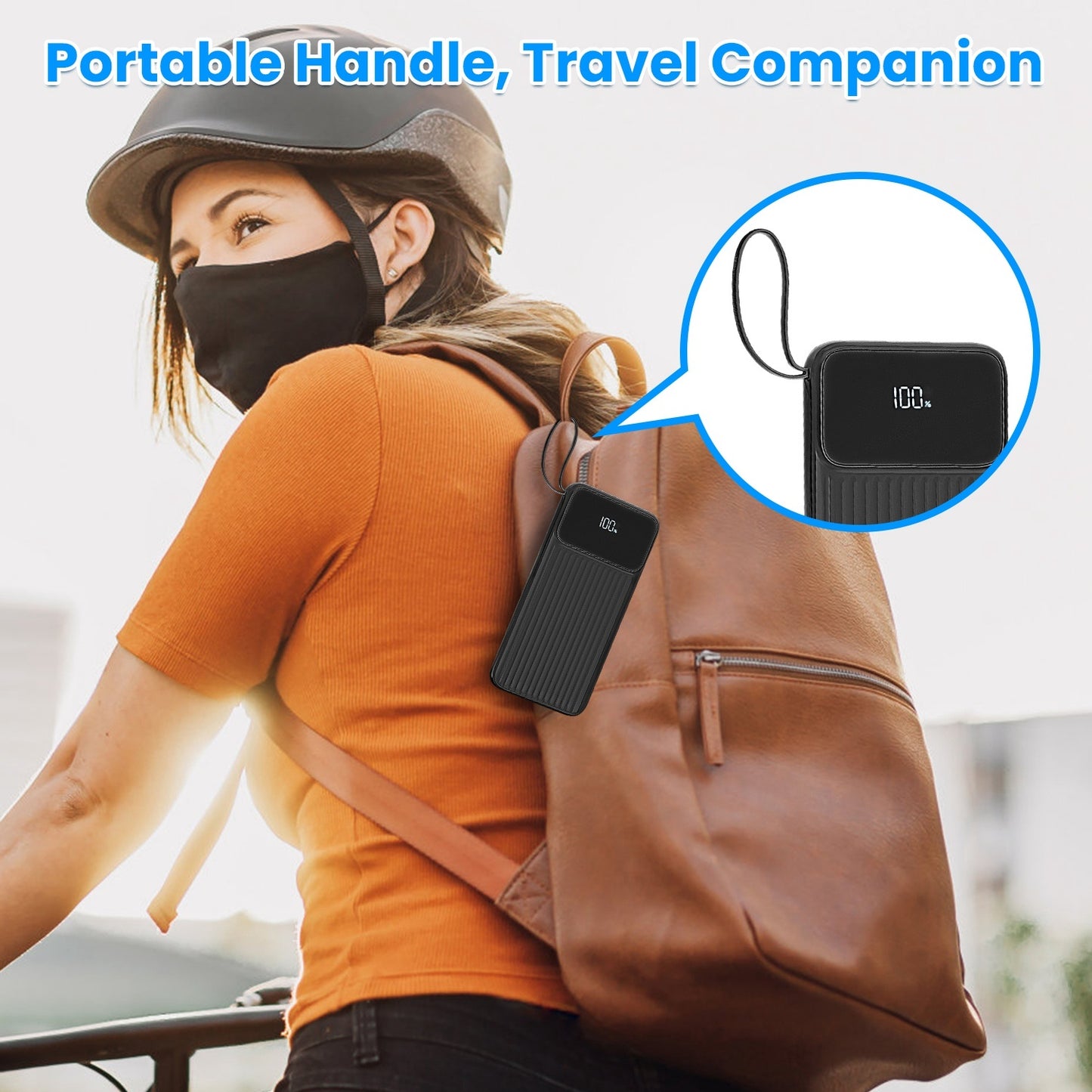 All-in-One 20000mAh Power Bank with Built-in Cables & 22.5W Fast Charging