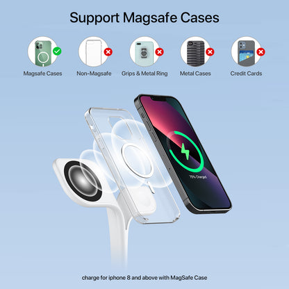 Leaf 5-in-1 Magnetic Charging Station with Night Light for Apple Devices