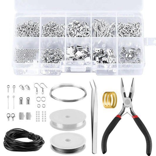 Jewelry Making Supplies Kit, Crafting Earring Ring Jewelry Making Repair Tools Kit