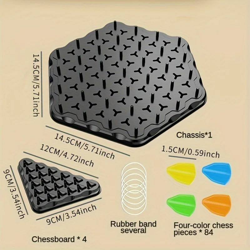 Triangle Chess Games, Triangle Board Games, Triangle Rubber Band Games Parent-Child Interactive Games, Family Games