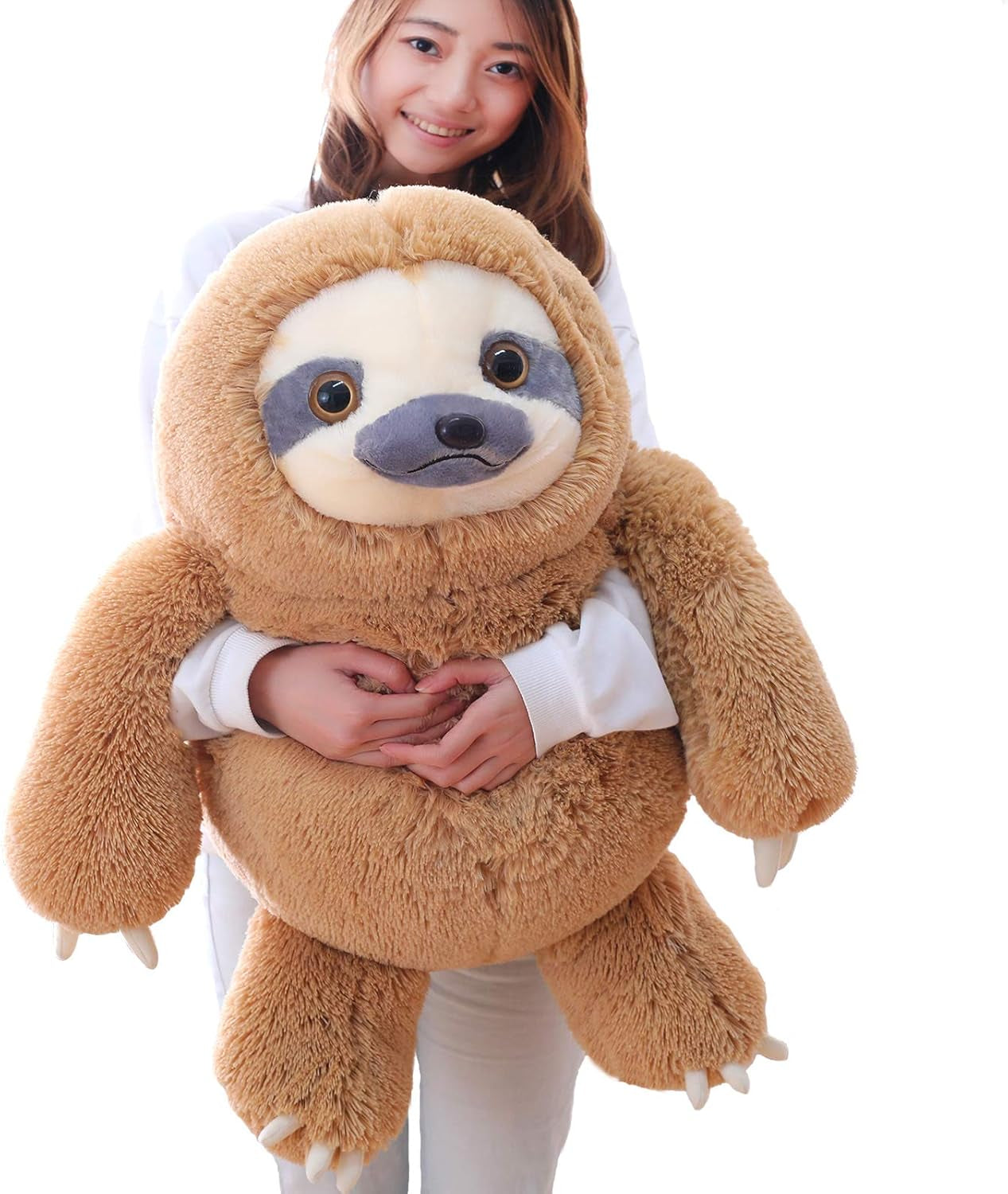 Cute Sloth Stuffed Animal Toy,Small Plush Sloth Tedy Bear Stuffed Animal Toys for Kids Birthday Gift Baby Doll (Ivory,15.7 Inches)