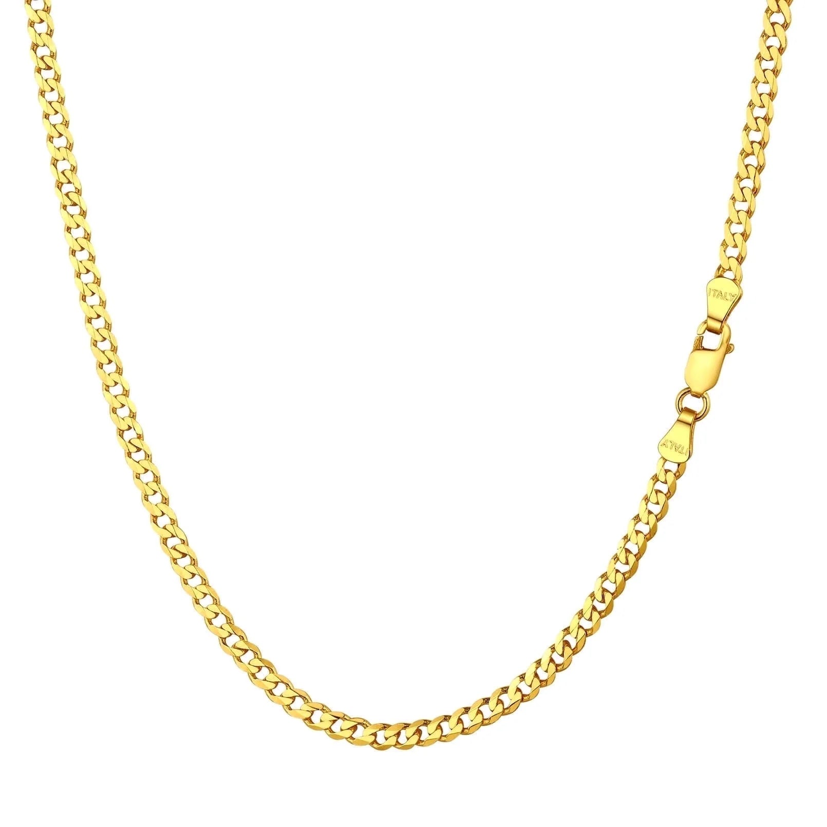 14K Gold Plated Italian 5MM Cut Figaro Necklace for Women Men, 925 Silver, Classic Style, Daily Wear, Valentine'S Day Birthday Party Gift (With Gift Box)