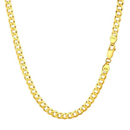 14K Gold Plated Italian 5MM Cut Figaro Necklace for Women Men, 925 Silver, Classic Style, Daily Wear, Valentine'S Day Birthday Party Gift (With Gift Box)