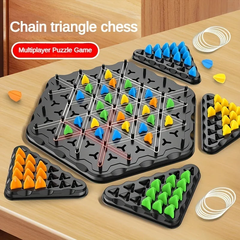 Triangle Chess Games, Triangle Board Games, Triangle Rubber Band Games Parent-Child Interactive Games, Family Games