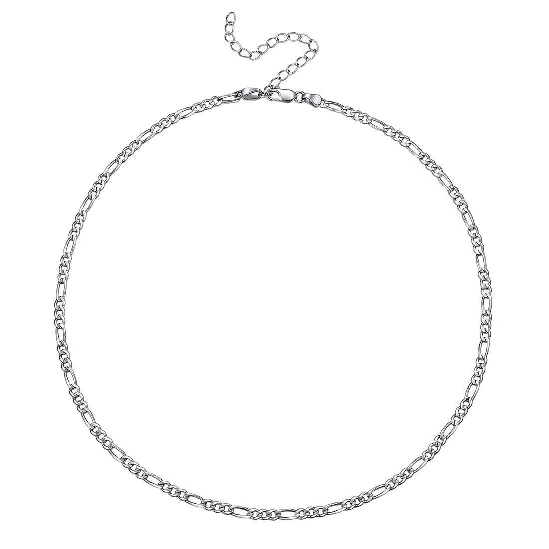 14K Gold Plated Italian 5MM Cut Figaro Necklace for Women Men, 925 Silver, Classic Style, Daily Wear, Valentine'S Day Birthday Party Gift (With Gift Box)