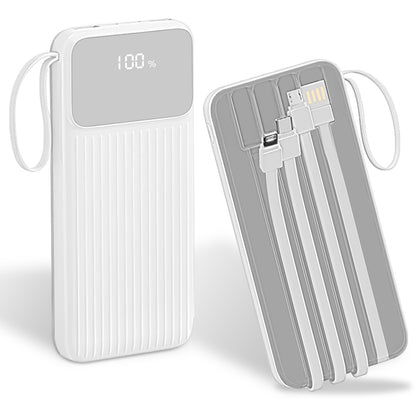 All-in-One 20000mAh Power Bank with Built-in Cables & 22.5W Fast Charging