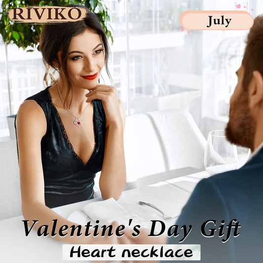 Love Heart Necklace for Women 925 Sterling Silver Gold Plated Zirconia Birthstone Pendant Necklaces for Mother Wife Birthday Christmas Jewelry Gift