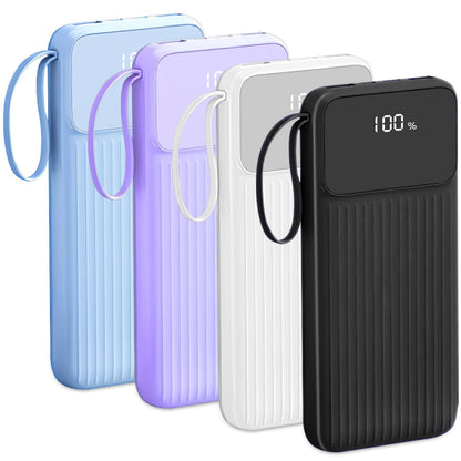All-in-One 20000mAh Power Bank with Built-in Cables & 22.5W Fast Charging