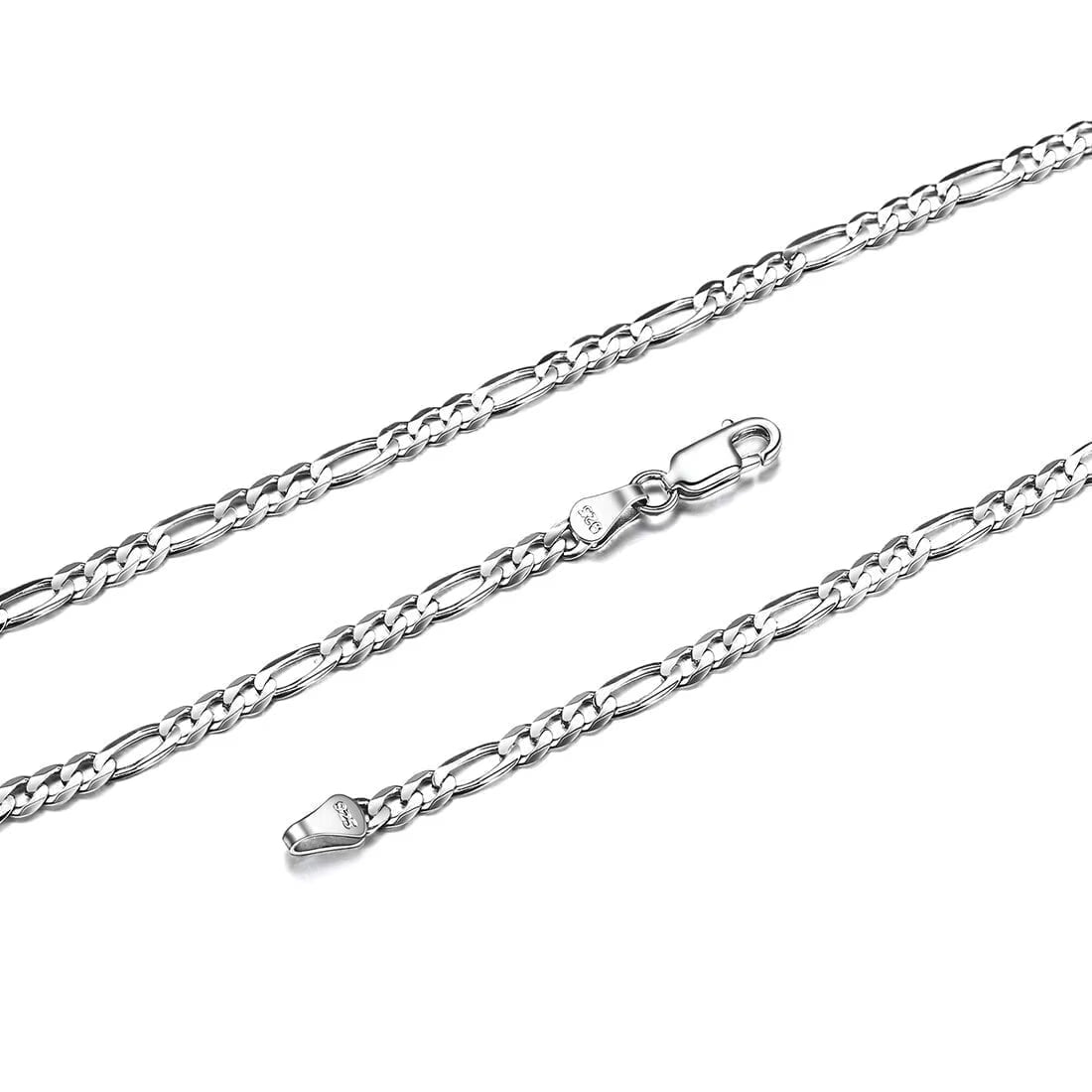 14K Gold Plated Italian 5MM Cut Figaro Necklace for Women Men, 925 Silver, Classic Style, Daily Wear, Valentine'S Day Birthday Party Gift (With Gift Box)