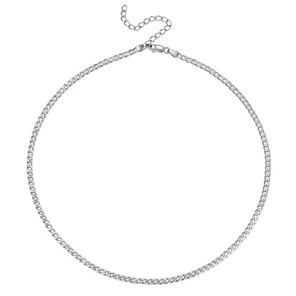 14K Gold Plated Italian 5MM Cut Figaro Necklace for Women Men, 925 Silver, Classic Style, Daily Wear, Valentine'S Day Birthday Party Gift (With Gift Box)