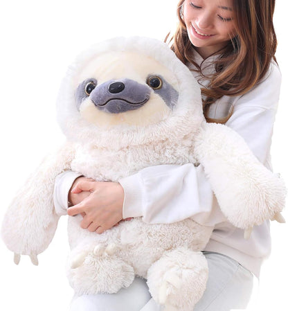 Cute Sloth Stuffed Animal Toy,Small Plush Sloth Tedy Bear Stuffed Animal Toys for Kids Birthday Gift Baby Doll (Ivory,15.7 Inches)