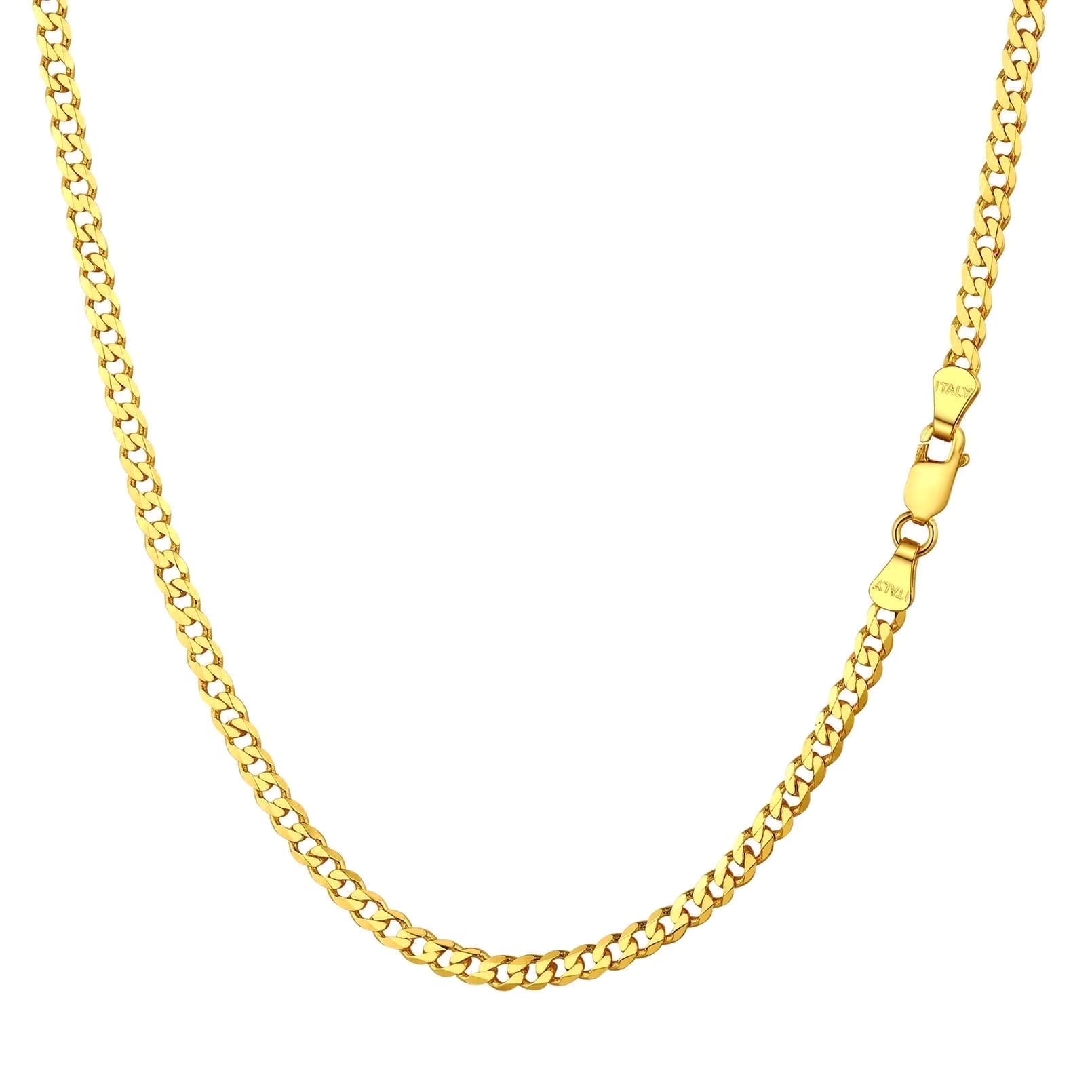 14K Gold Plated Italian 5MM Cut Figaro Necklace for Women Men, 925 Silver, Classic Style, Daily Wear, Valentine'S Day Birthday Party Gift (With Gift Box)