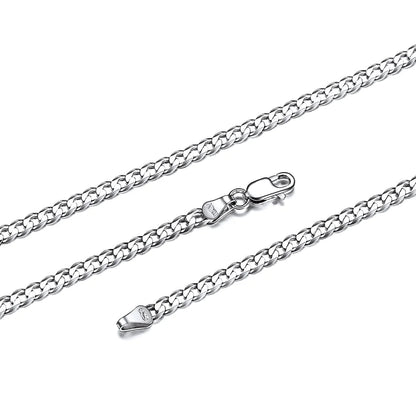14K Gold Plated Italian 5MM Cut Figaro Necklace for Women Men, 925 Silver, Classic Style, Daily Wear, Valentine'S Day Birthday Party Gift (With Gift Box)
