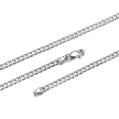 14K Gold Plated Italian 5MM Cut Figaro Necklace for Women Men, 925 Silver, Classic Style, Daily Wear, Valentine'S Day Birthday Party Gift (With Gift Box)