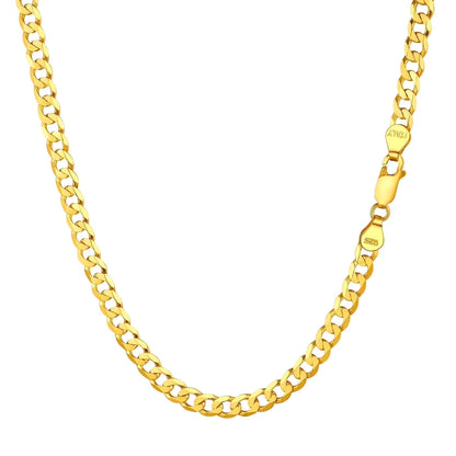 14K Gold Plated Italian 5MM Cut Figaro Necklace for Women Men, 925 Silver, Classic Style, Daily Wear, Valentine'S Day Birthday Party Gift (With Gift Box)