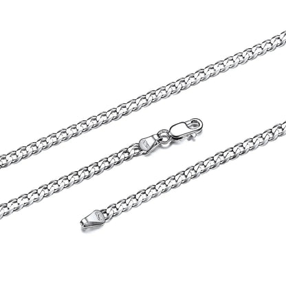 14K Gold Plated Italian 5MM Cut Figaro Necklace for Women Men, 925 Silver, Classic Style, Daily Wear, Valentine'S Day Birthday Party Gift (With Gift Box)