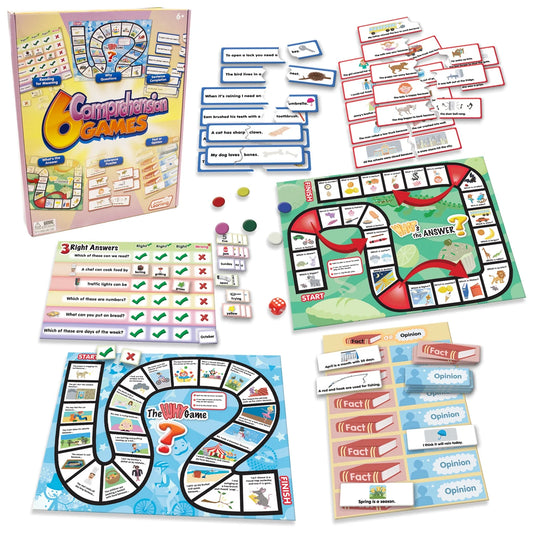 Comprehension Games, Set of 6 Different Games