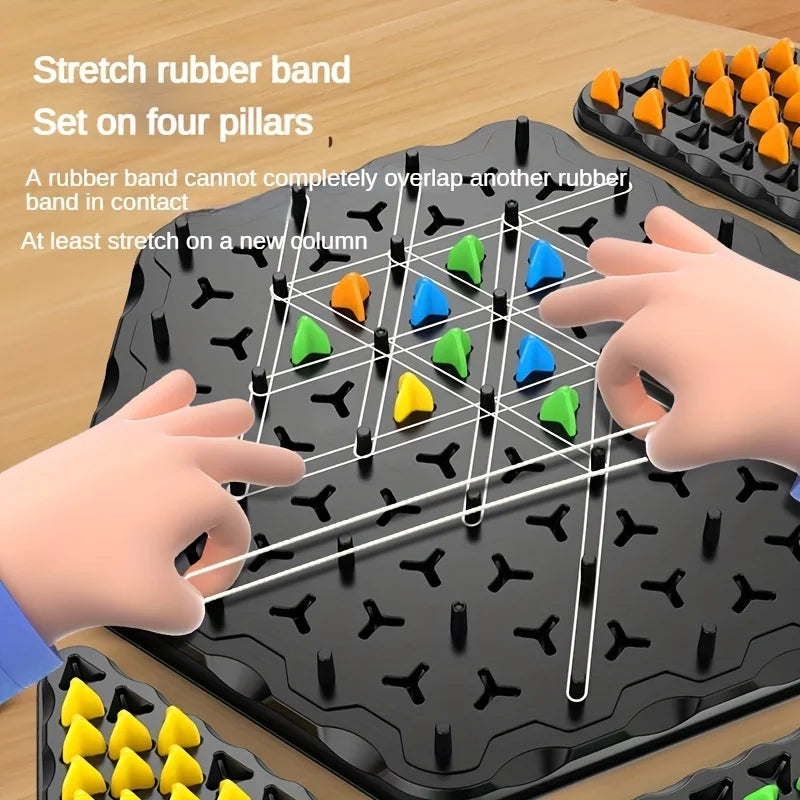 Triangle Chess Games, Triangle Board Games, Triangle Rubber Band Games Parent-Child Interactive Games, Family Games